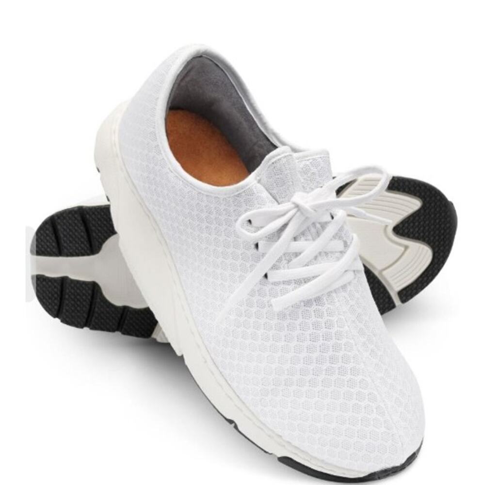 NEW Axis Balance Stabilized Walking Shoes Hammacher Schlemmer Size 5 White